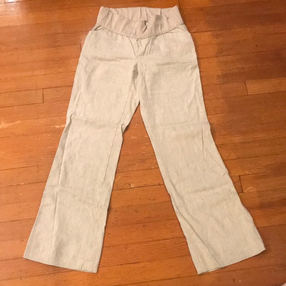 Linen Maternity pants - Picture 1 of 3